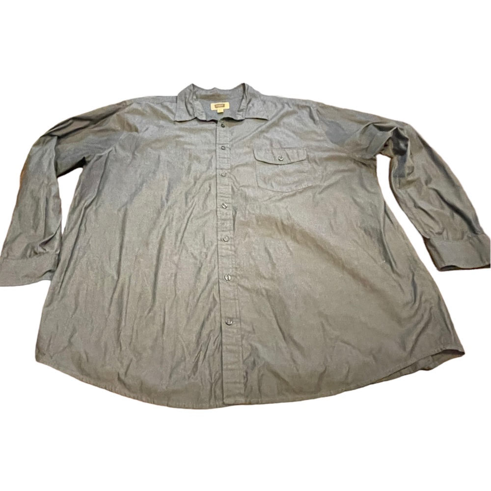 Foundry Comfort gray‎ Stretch men’s long sleeve button down tall size 3XLT